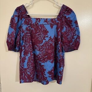 NWT Lily Pulitzer Floral Blue and Purple Women's Top